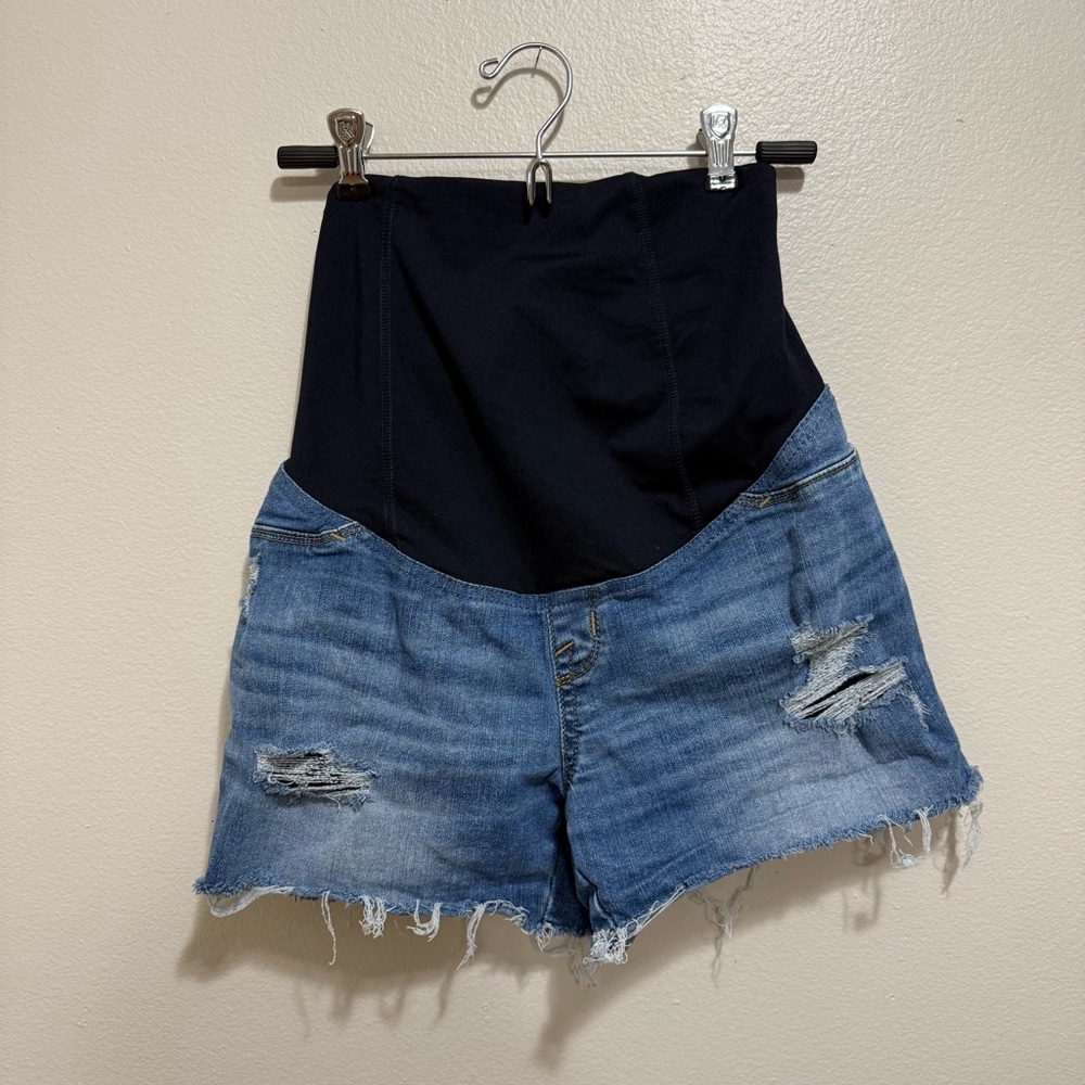 Isabel Maternity by Ingrid & Isabel Over the Belly Denim Shorts